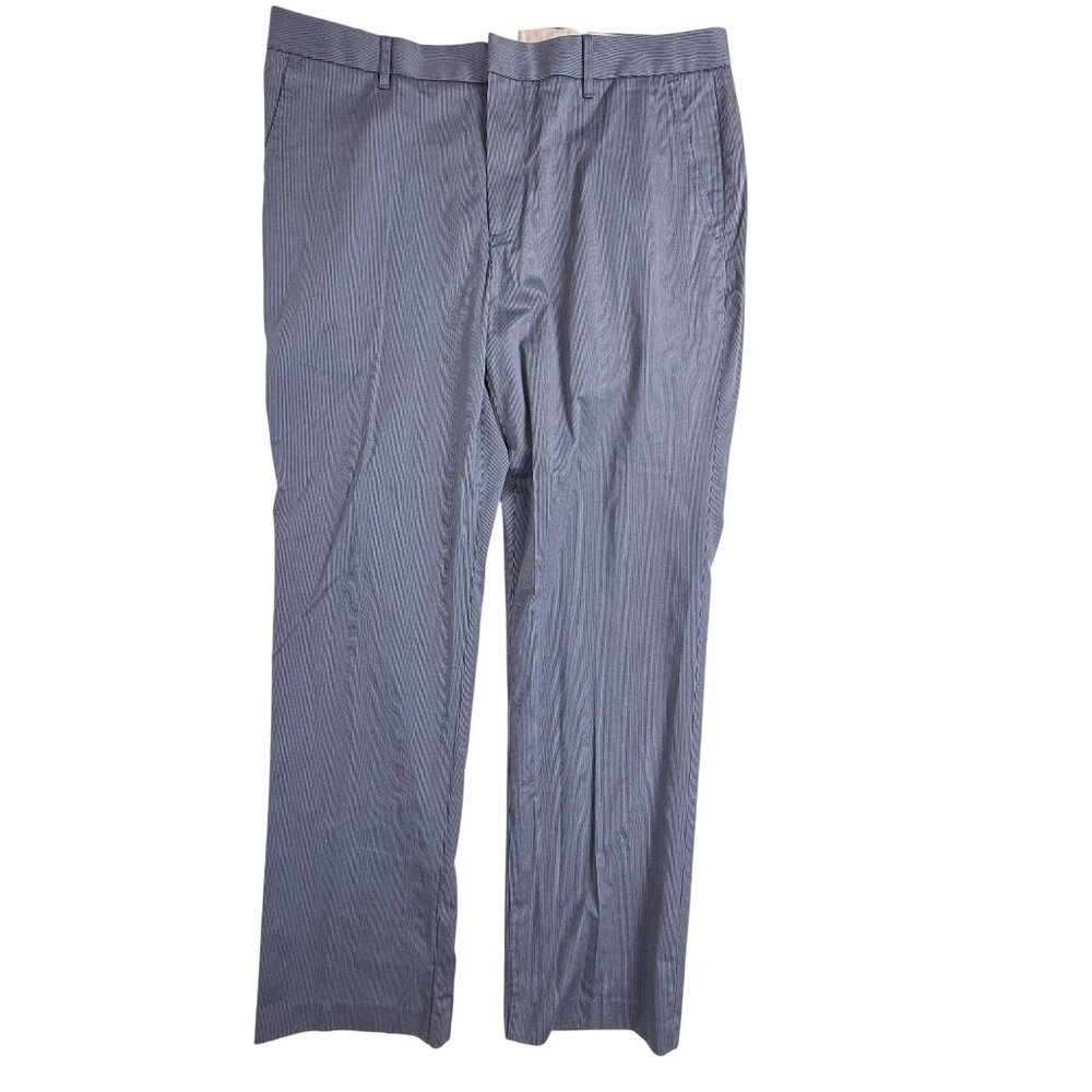 Bonobos Friday Men's Straight-Leg Pants Stretch Chino Blue Tonal Stripe 36x32